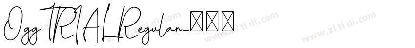 OggTRIAL Regular字体转换